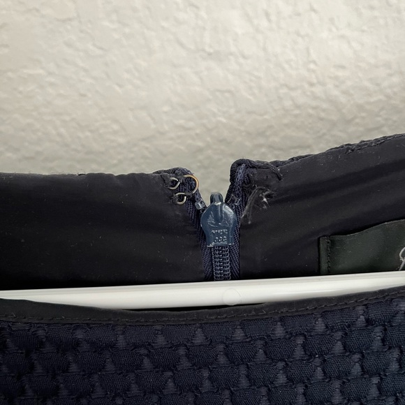 Jcrew Navy Textured Dress, Boatneck sheath dress in matelassé - Picture 5 of 5